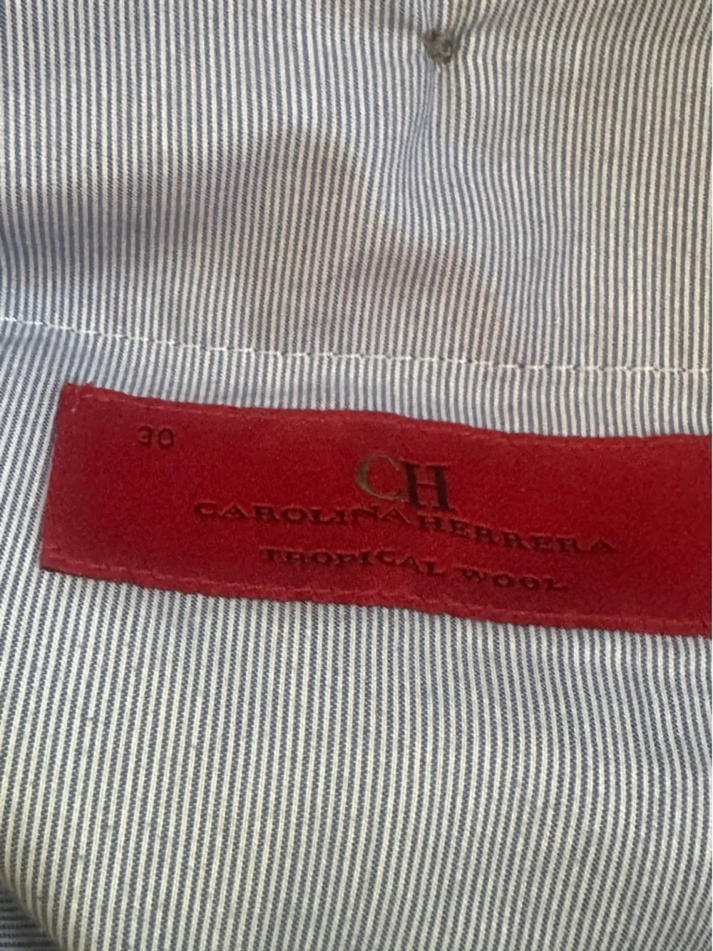 CH Carolina Herrera Gray Tropical Wool Slim Fit Trousers Men’s Size 30 Like New!